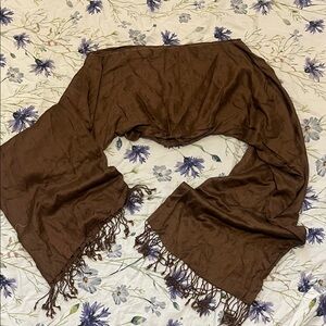 Elegant Brown Fringe Crop Top